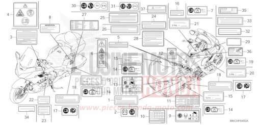 CAUTION LABEL GL1800DAM de 2021
